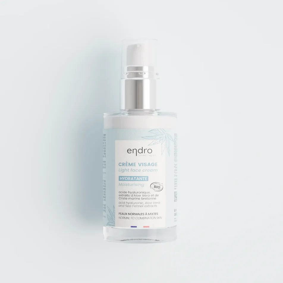 Crème visage hydratante 50 ml - acide hyaluronique, aloe vera et criste marine by Endro Cosmétiques - Natural'Yita
