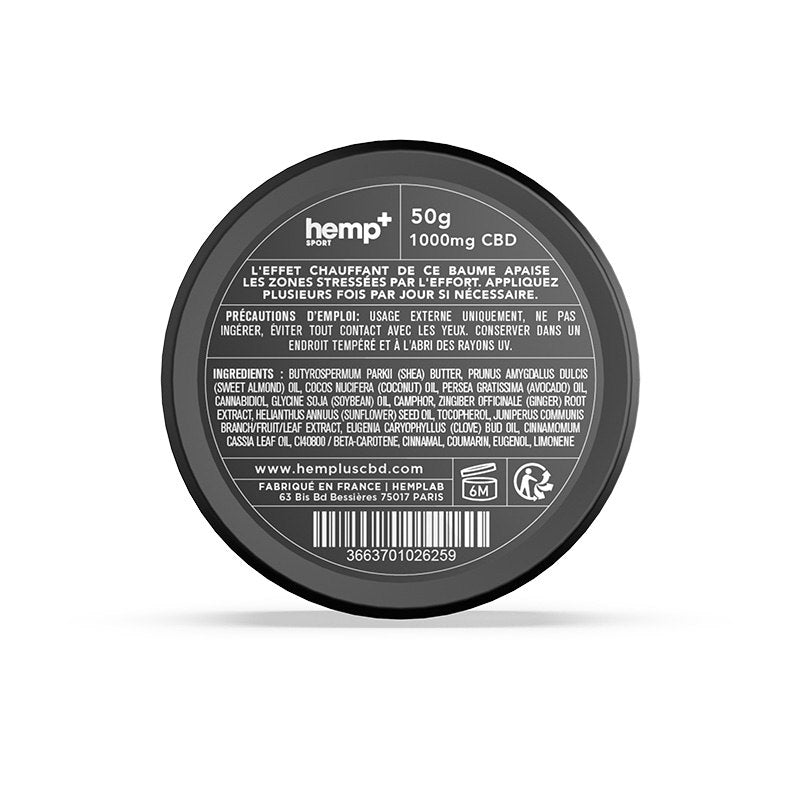 Baume chauffant CBD - Sport - 50 g - Natural'Yita
