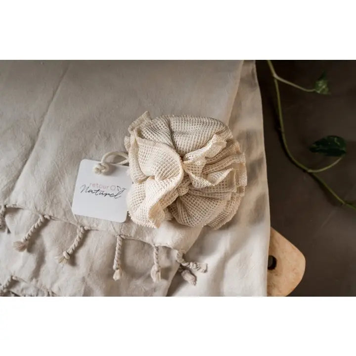 Fleur de douche coton réutilisable - Zéro déchet - Natural'Yita