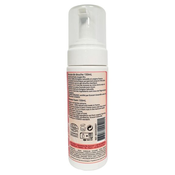 Mousse de Douche Fruits Rouges Bio par Born to Bio