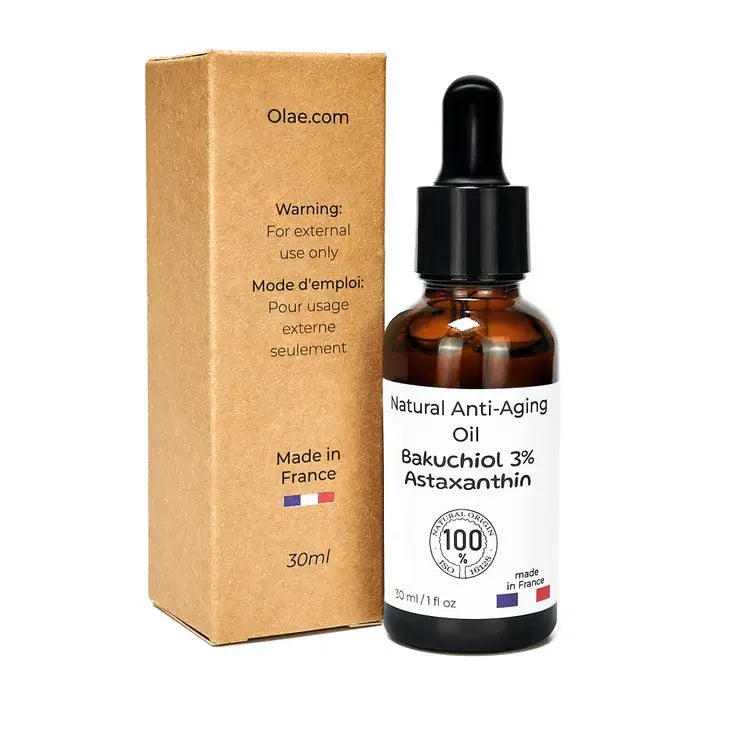 Huile anti-âge 3 % Bakuchiol-Squalane + Astaxanthine - Natural'Yita