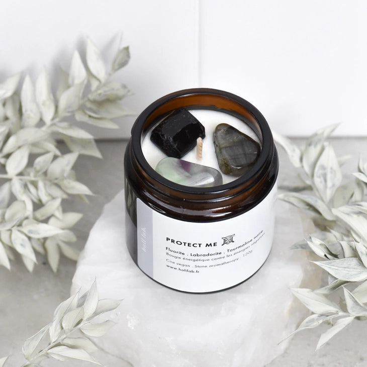 PROTECT ME - Bougie énergétique vegan parfumée d'intention by Holilab.