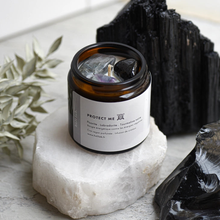 PROTECT ME - Bougie énergétique vegan parfumée d'intention by Holilab.