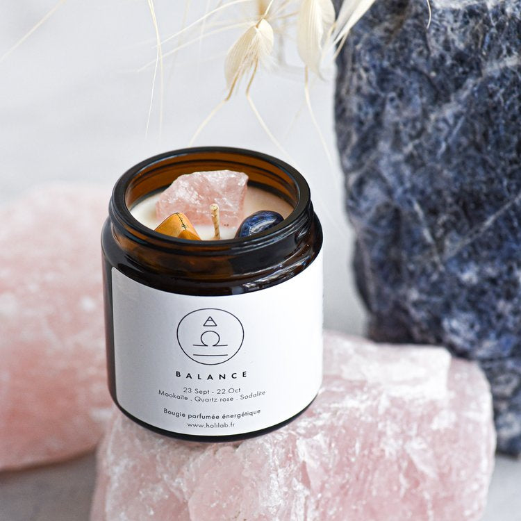 Bougie énergétique astrologique vegan parfumée - BALANCE - Natural'Yita