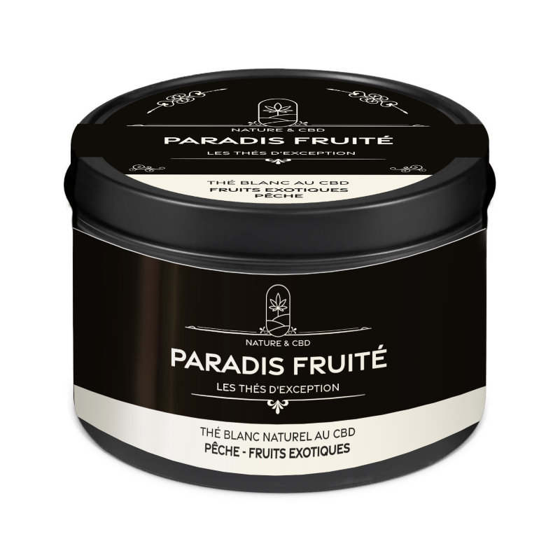 Thé Blanc au CBD Paradis Fruité - Pêche - Fruits exotiques - Natural'Yita