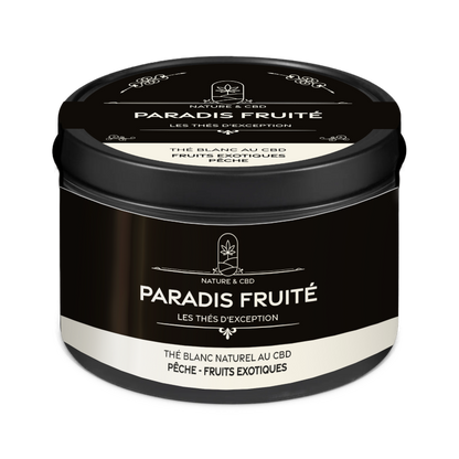 Thé Blanc au CBD Paradis Fruité - Pêche - Fruits exotiques - Natural'Yita